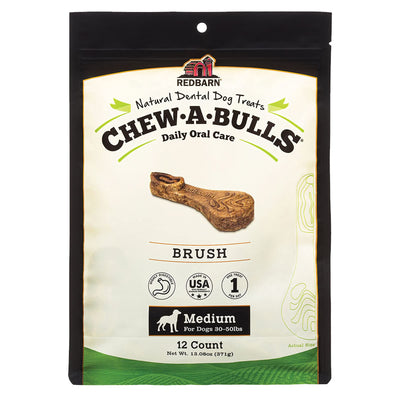 Redbarn Chew-A-Bulls (Size: Medium | Shape: Brush | 12-Count (Pack of 1))