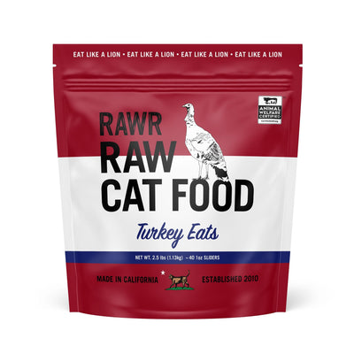 RAWR Turkey Eats Sliders Raw Frozen Cat Food, 40 Ounce