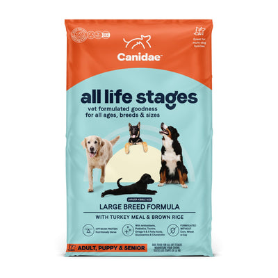 Canidae All Life Stages Dry Dog Food, Large Breed Formula with Turkey Meal & Brown Rice, 40 lbs.