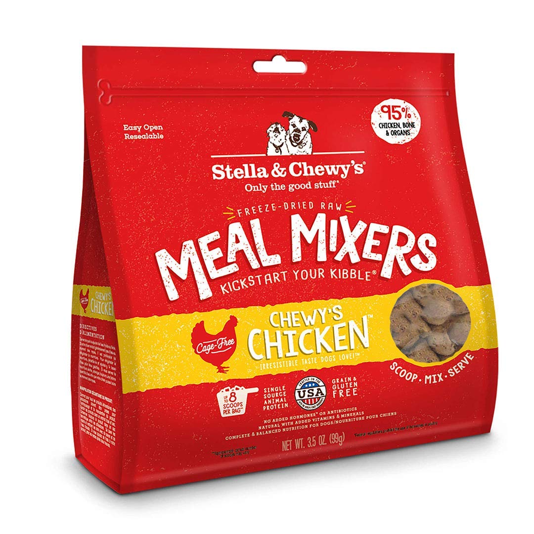 Stella & Chewy's Freeze Dried Raw Chewy’s Chicken Meal Mixers - Dog Food Topper for Small & Large Breeds - Grain Free, Protein Rich Recipe - 3.5 oz Bag