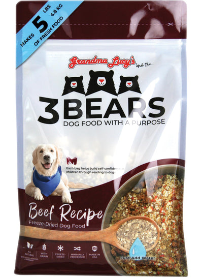 Grandma Lucy's 3 Bears Beef Dog Food - 1lb