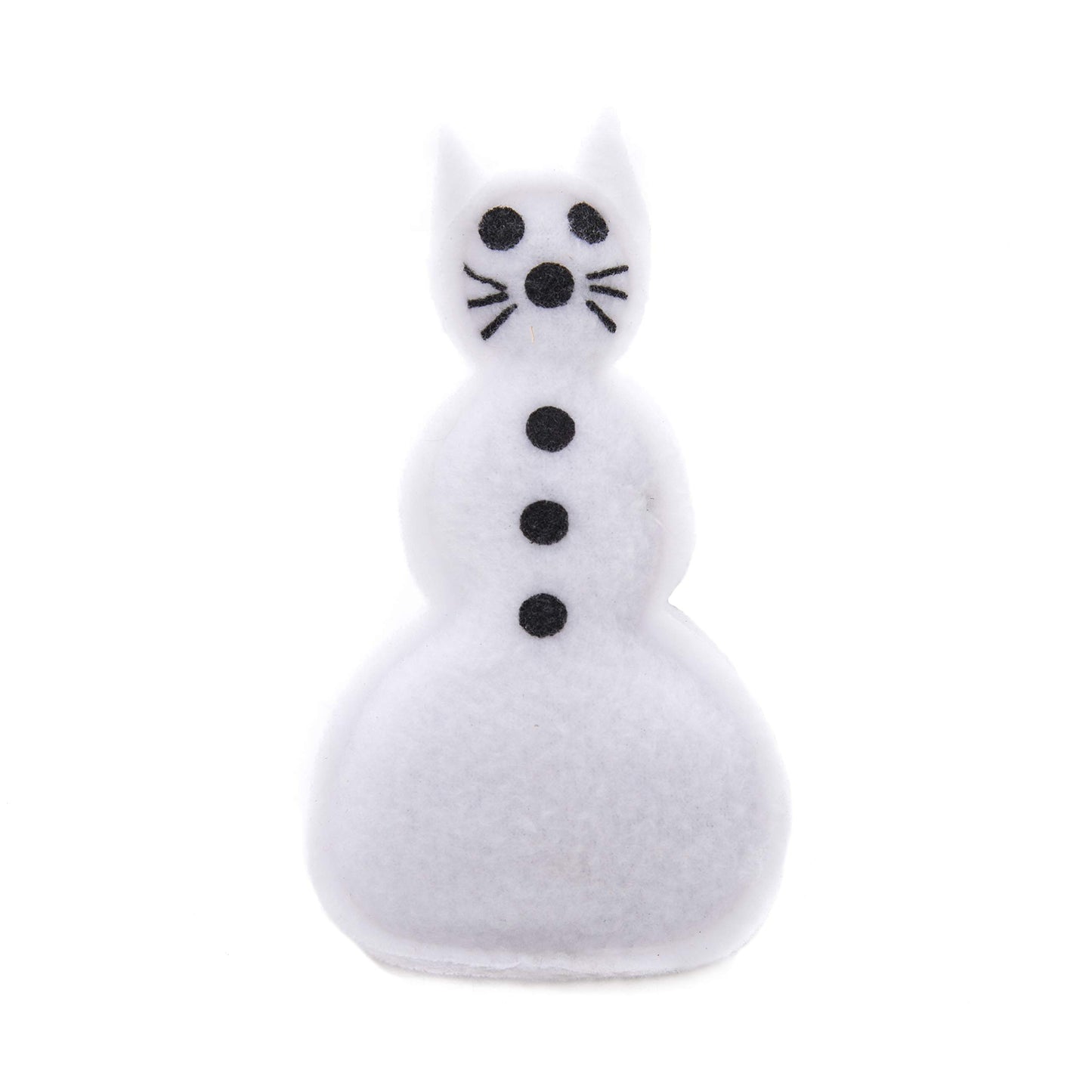 Colorado Kitty Pot Munchies Frisky the Snowman Holiday Toy - 3" x 5" Snow Cat Filled with Organic Catnip - Poly Bag with Header Card