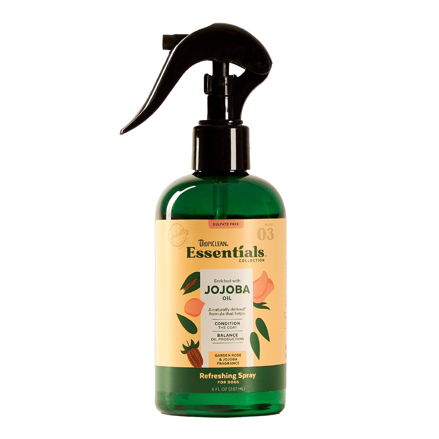 TropiClean Essentials Jojoba Oil Cologne & Deodorizing Spray | Condition The Coat | Balance Oil Production | Derived from Natural Ingredients