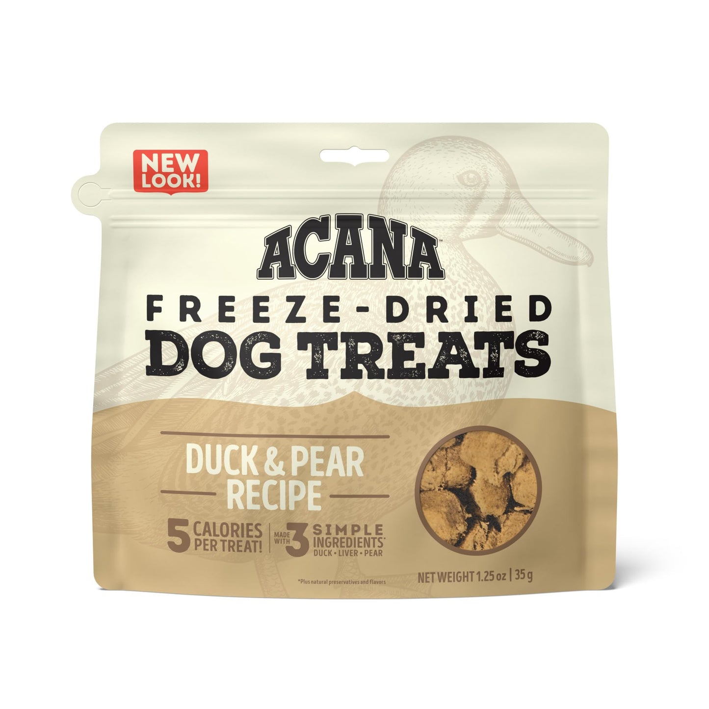 ACANA Singles Freeze Dried Dog Treats, Limited Ingredient Grain Free Duck & Pear Recipe, 1.25oz