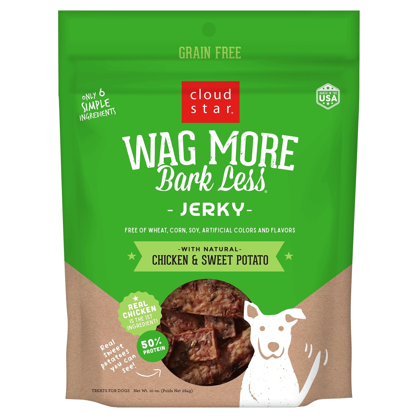 Cloud Star Wag More Bark Less Jerky: Philly Cheesesteak Beef - 10 oz.