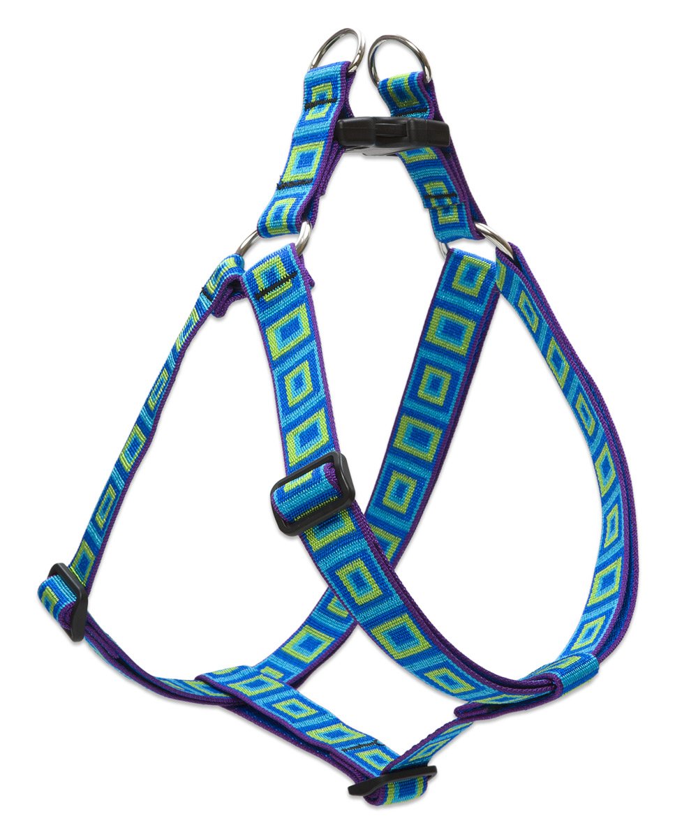 LupinePet Originals 1" Sea Glass 24-38" Step In Harness for Large Dogs