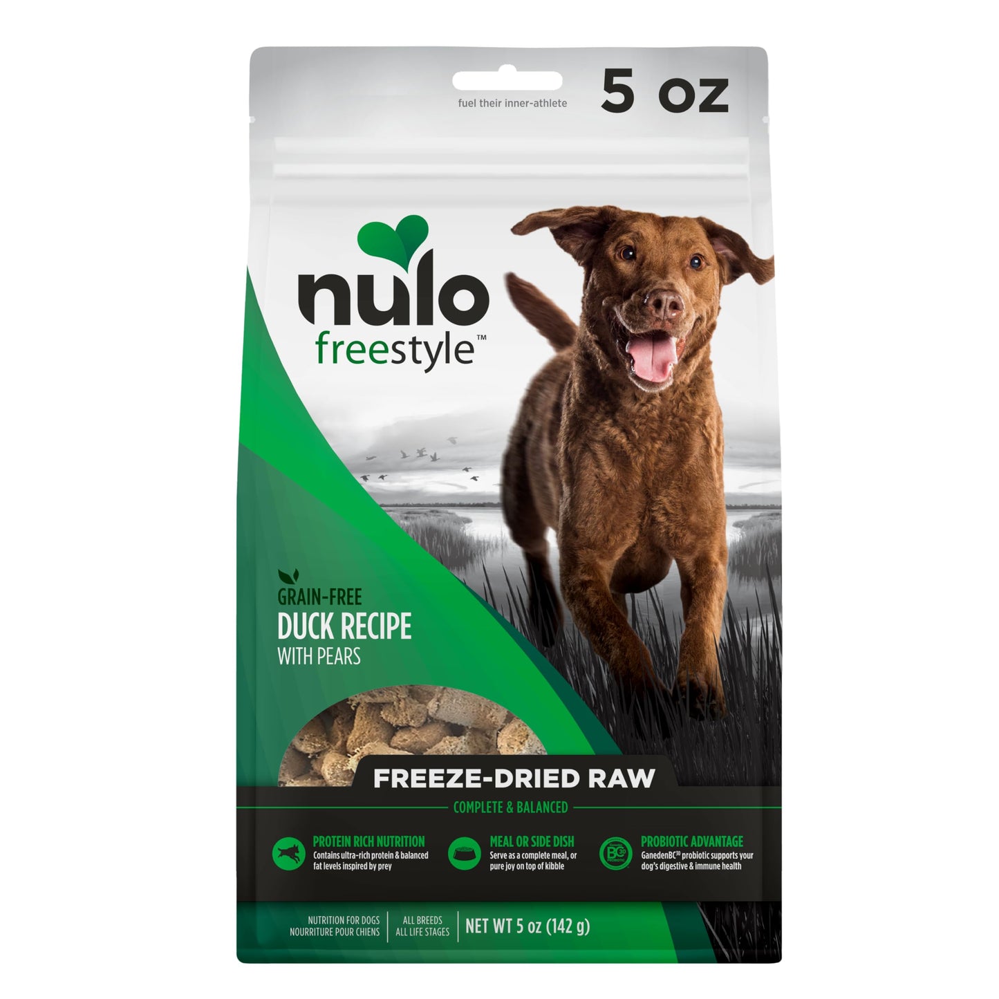 Nulo Freestyle Freeze-Dried Raw, Ultra-Rich Grain-Free Dry Dog Food for All Breeds and Life Stages with BC30 Probiotic for Digestive and Immune Health 5 Ounce (Pack of 1)