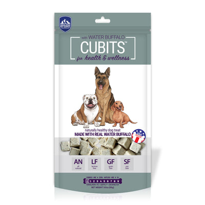 Himalayan Dog Chew Cubits with Water Buffalo, Natural Dog Training Treats, Gluten Free, Lactose & Grain Free, No Crumbs, No Sticky Mess, Small Dog Treat, 3.5 oz Resealable Pouch