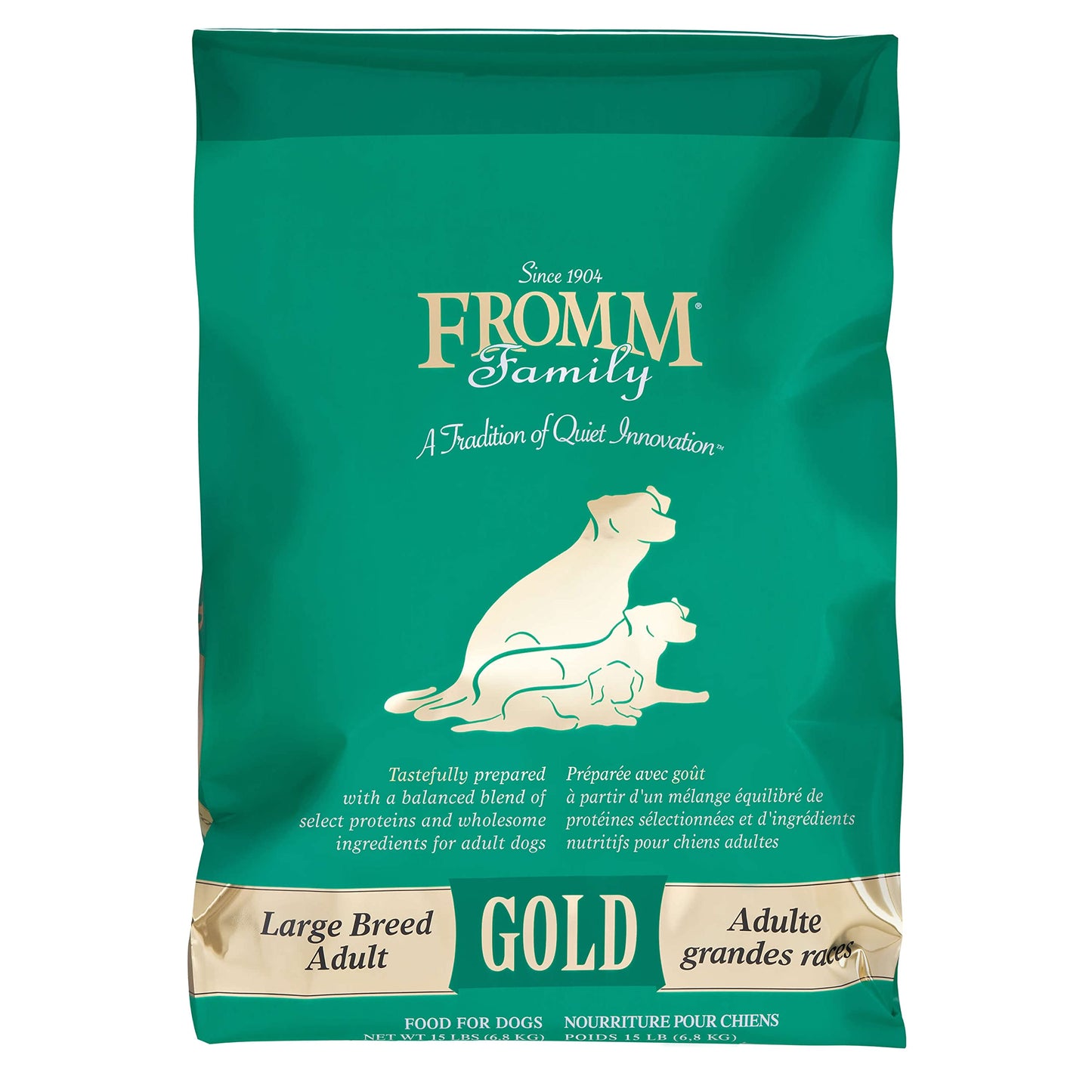 Fromm Large Breed Adult Gold Premium Dry Dog Food - Dry Adult Dog Food for Large Breeds - Chicken Recipe - 15 lb