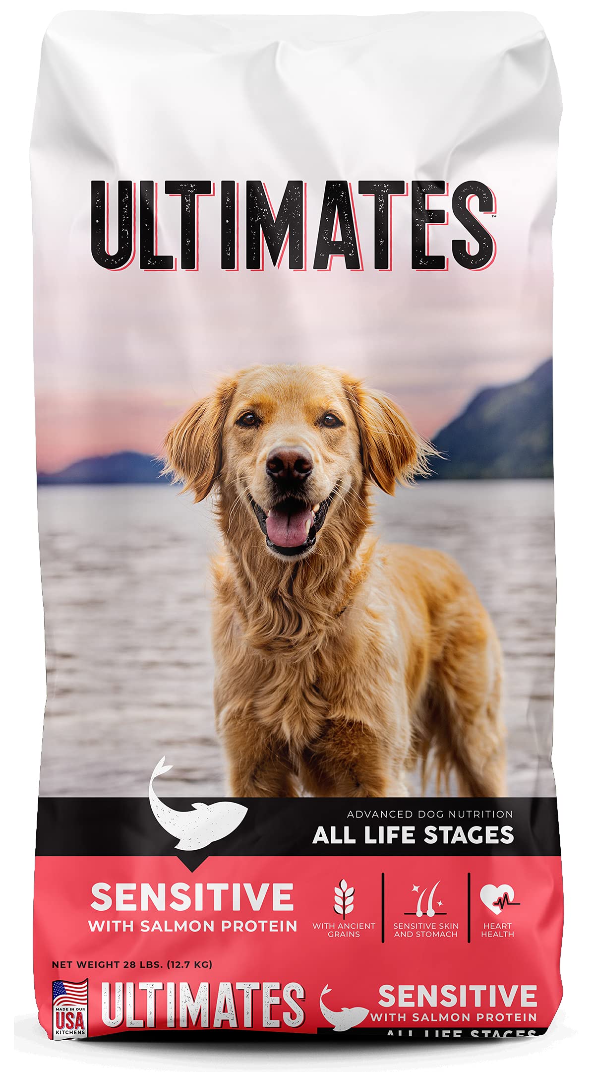 Ultimates Birsppy Sensitive with Salmon Protein Dry Dog Food, 28 lb