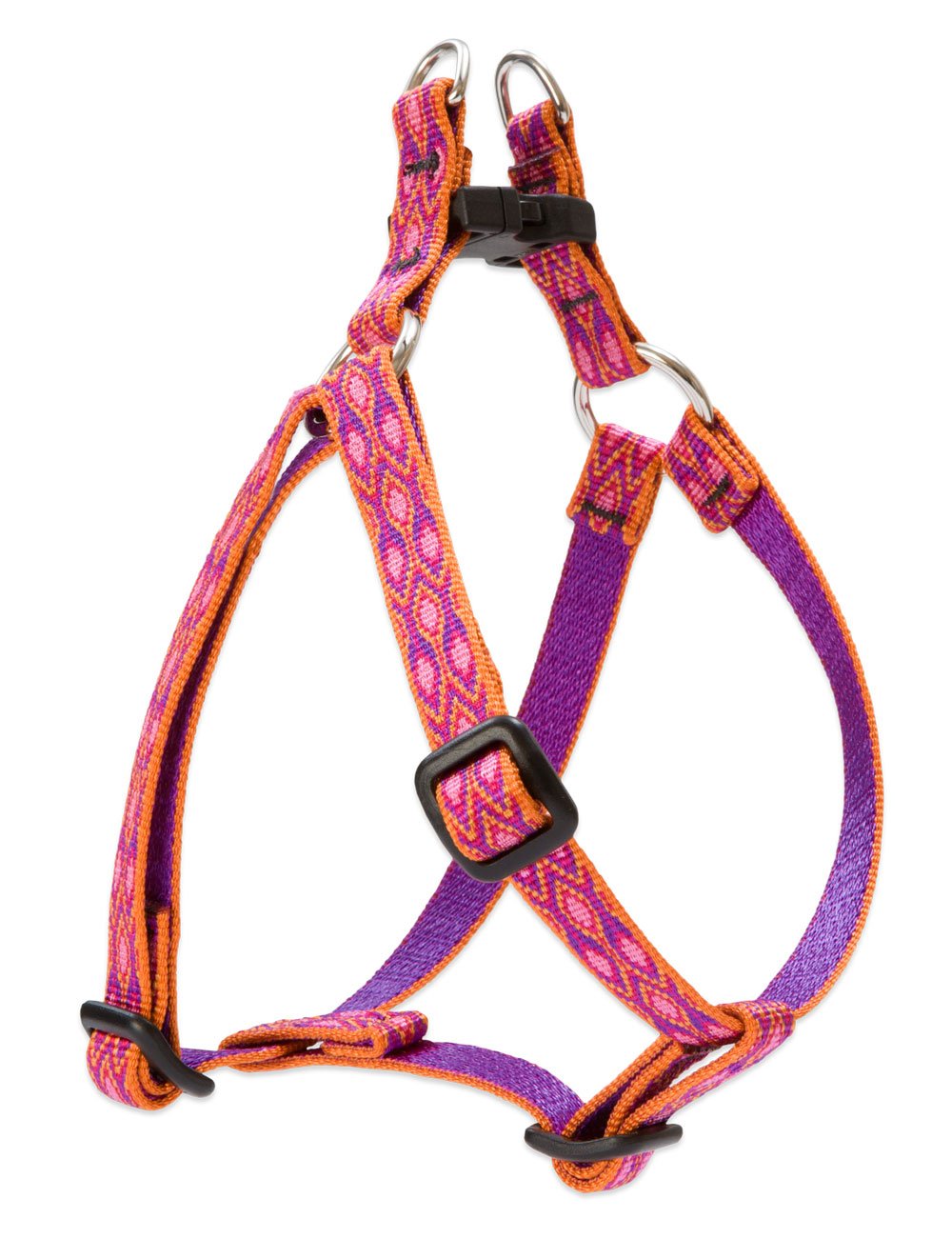 LupinePet Originals 1/2" Alpen Glow 12-18" Step In Harness for Small Dogs