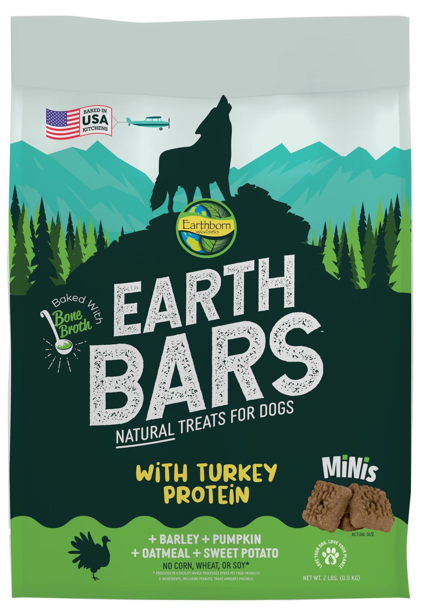 Earthborn Holistic EarthBars Minis Dog Biscuits 10 Ounce