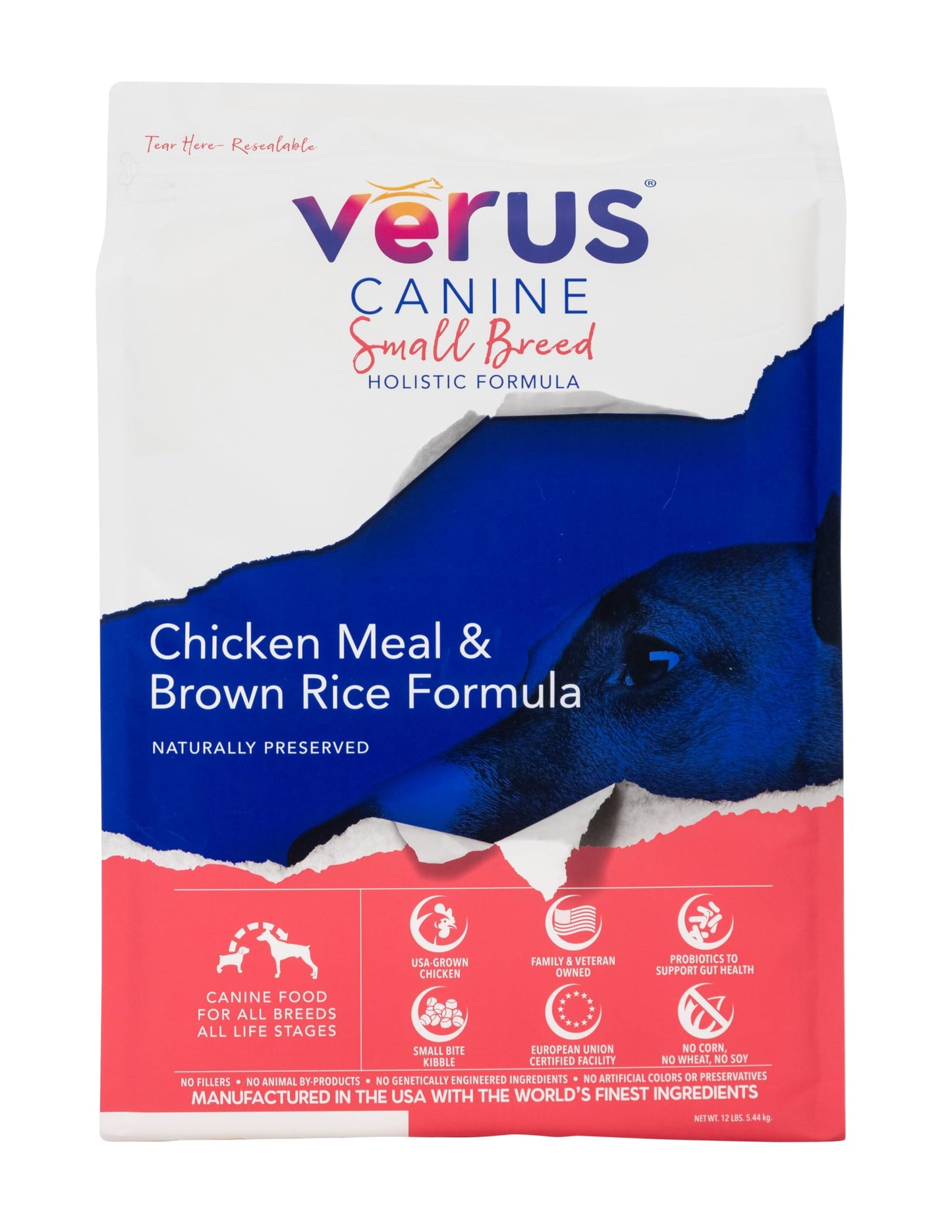 VeRUS Pet Foods Dry Dog Food Chicken, Small Breed Formula (4lb)