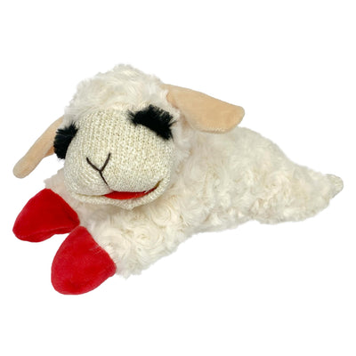 Multipet Mini Lamb Chop Officially Licensed, Plush, Squeak Pet Toy (White, 10')