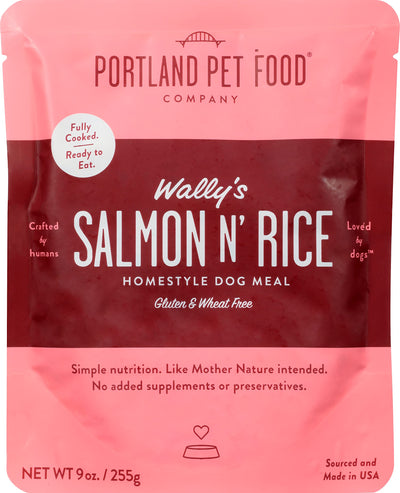 PORTLAND PET FOOD COMPANY Wally's Salmon N Rice Dog Meal, 9 OZ