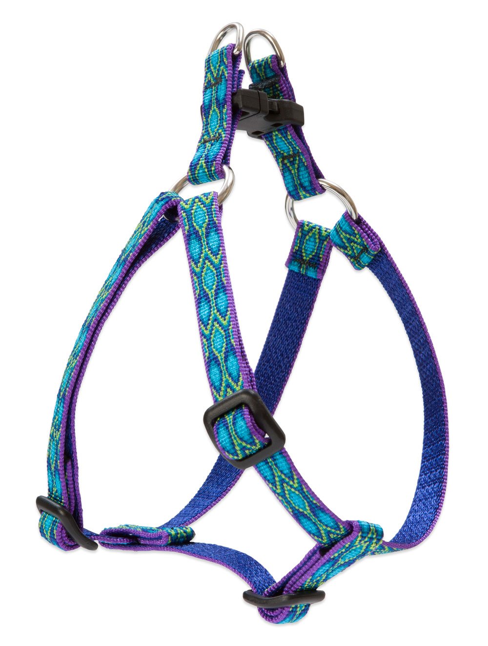 LupinePet Originals 1/2" Rain Song 12-18" Step In Harness for Small Dogs