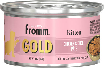 Fromm Kitten Gold Chicken & Duck Pate Cat Food - Premium Wet Cat Food - Chicken Recipe - 3 oz Can