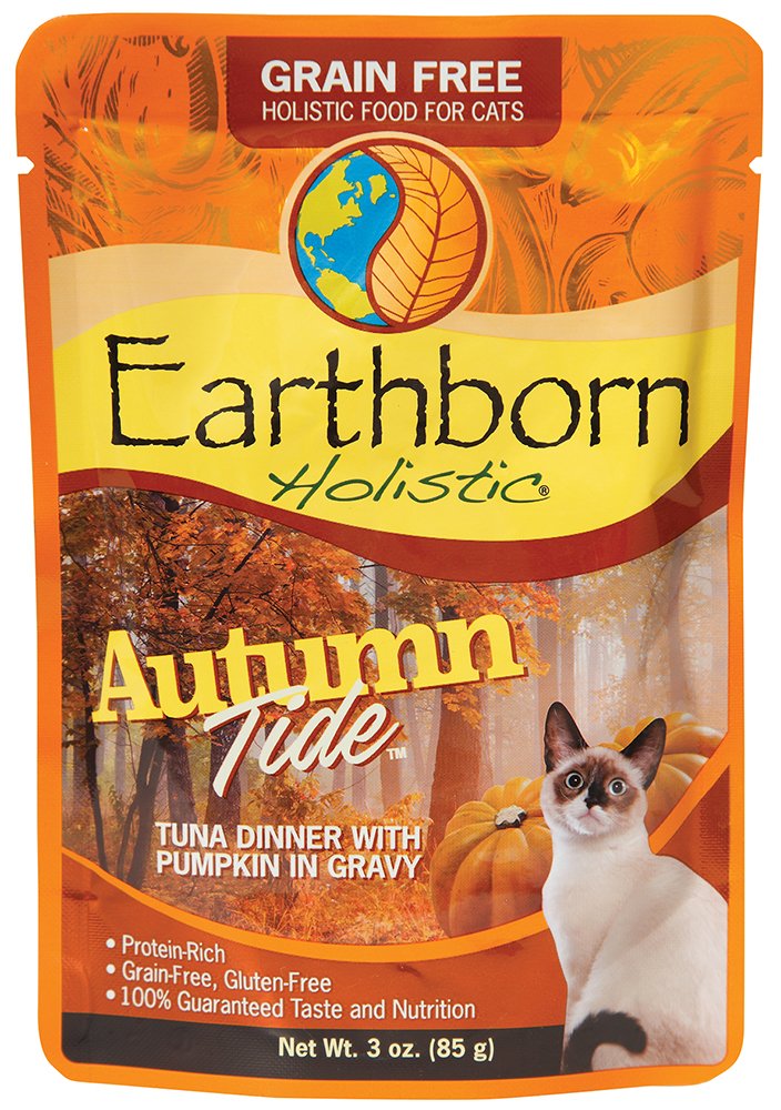 Earthborn Holistic Autumn Tide with Tuna & Pumpkin Grain-Free Wet Cat Food Pouches, Case of 24