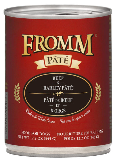 Fromm Beef & Barley Pate Dog Food - Premium Wet Dog Food - Beef Recipe - 12.2 oz Can