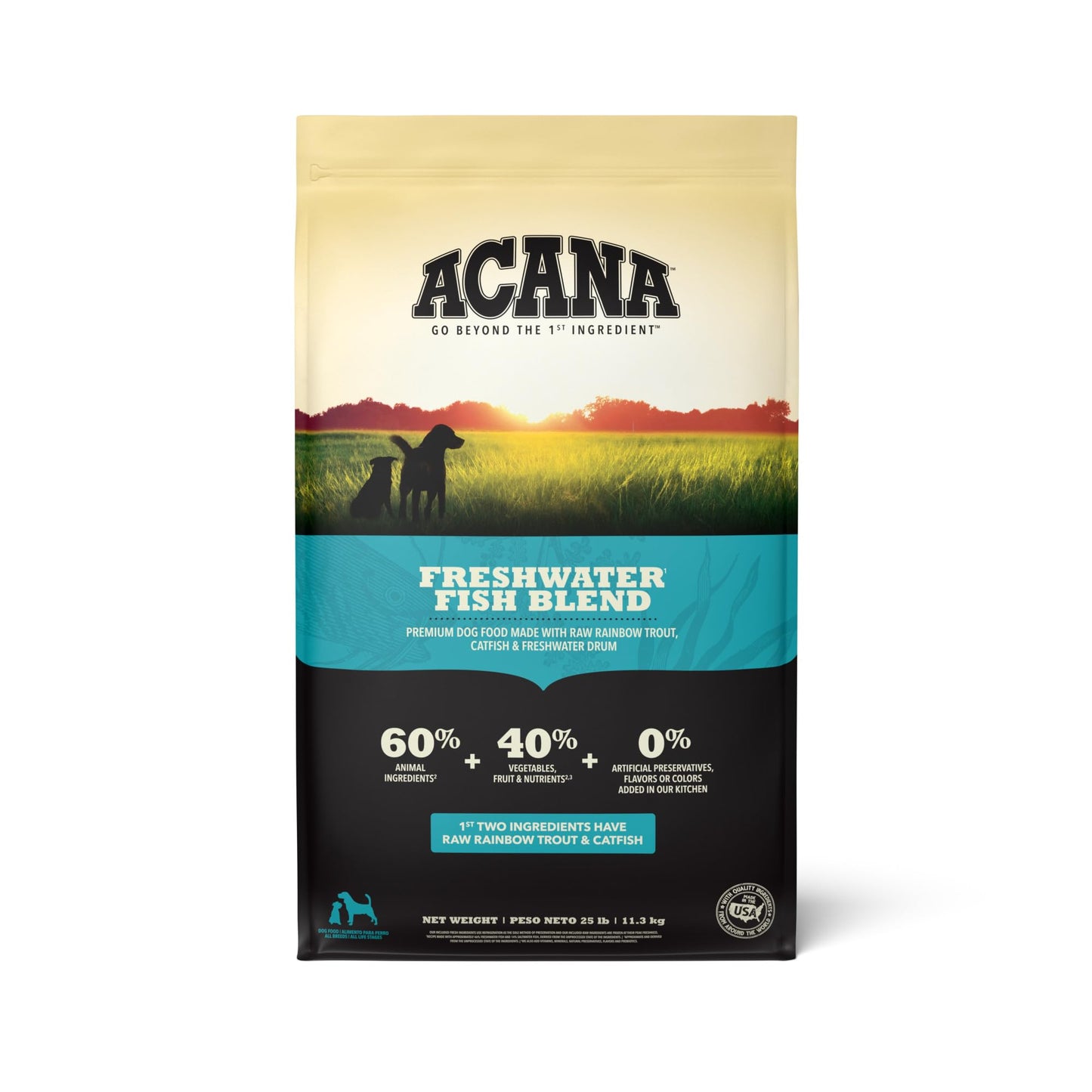 ACANA Grain Free Dry Dog Food, Freshwater Fish Dog Food Recipe, 25lb