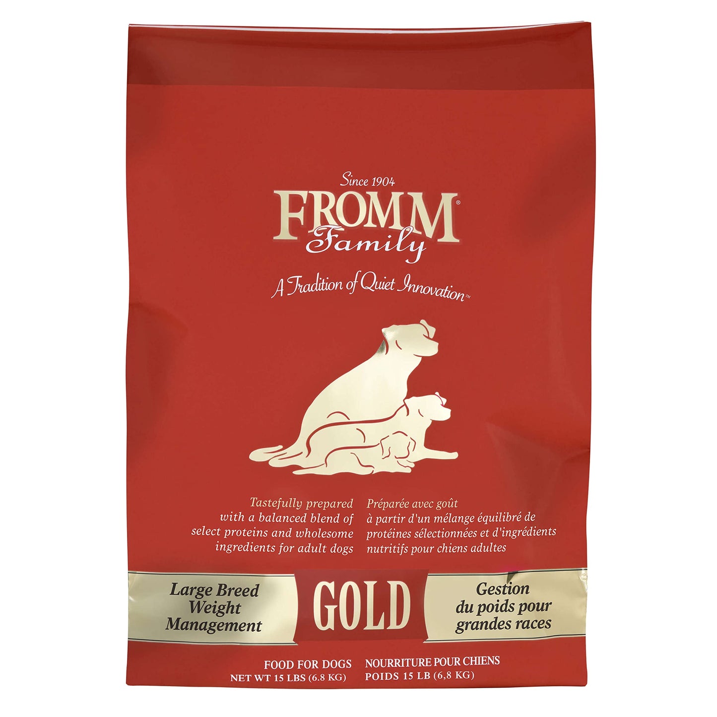 Fromm Large Breed Weight Management Gold Dry Dog Food - Weight Management Dog Food for Large & Giant Breeds - Turkey Recipe - 15 lb