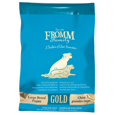 Fromm Large Breed Puppy Gold Premium Dry Dog Food - Dry Puppy Food for Large Breeds - Chicken Recipe - 15 lb