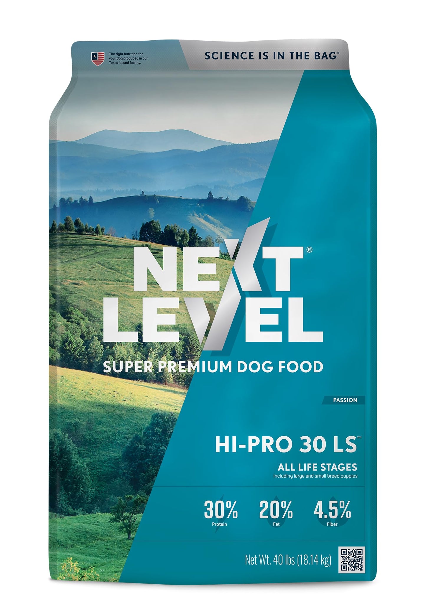 Next Level Super Premium Dog Food - HI-PRO 30 LS™ - Dry Kibble for Dogs for All Life Stages All Breeds - 30% Protein, Gluten Free Grains - High Energy and Active Dogs & Puppies