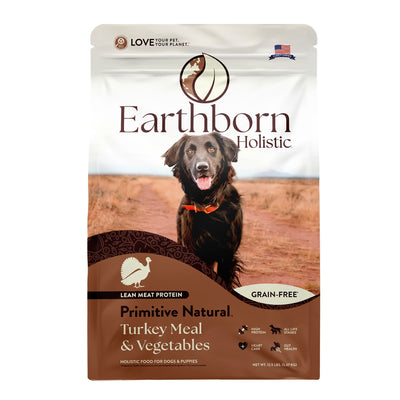 Earthborn Holistic Primitive Natural Turkey Meal & Vegetables Grain Free Dog Food (12.5 Pounds)