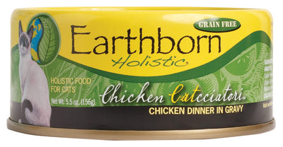 Earthborn Holistic Chicken Catcciatori Grain-Free Moist Cat Food 5.5 Ounce (Pack of 24)