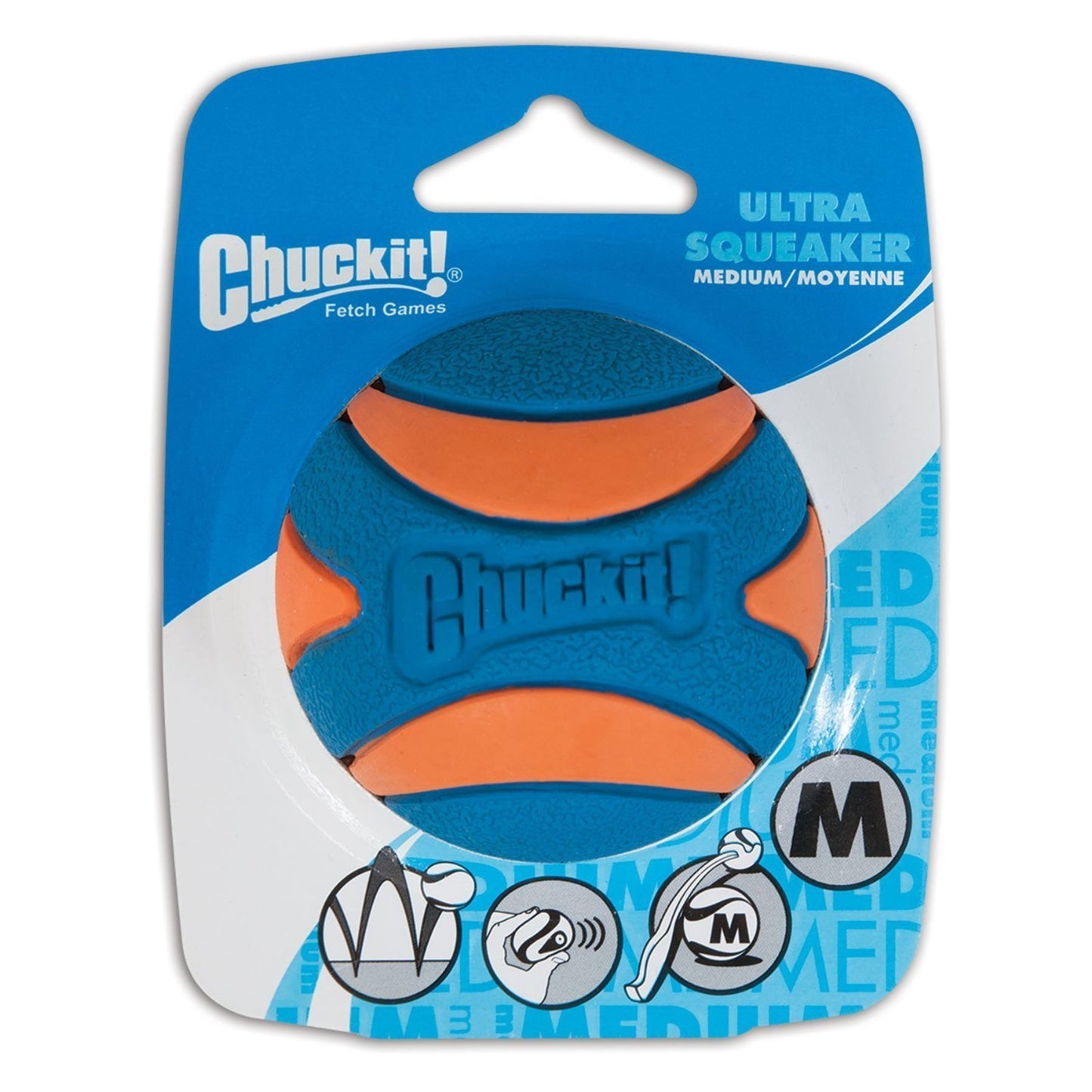 Chuckit! Ultra Squeaker Dog Ball, Fetch Toy, Medium, 1 Pack