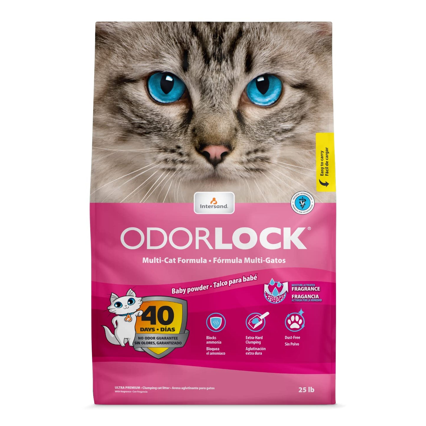 Intersand Odour Lock Binder Clay Litter Aroma Baby Powder for Cat 11.4 kg