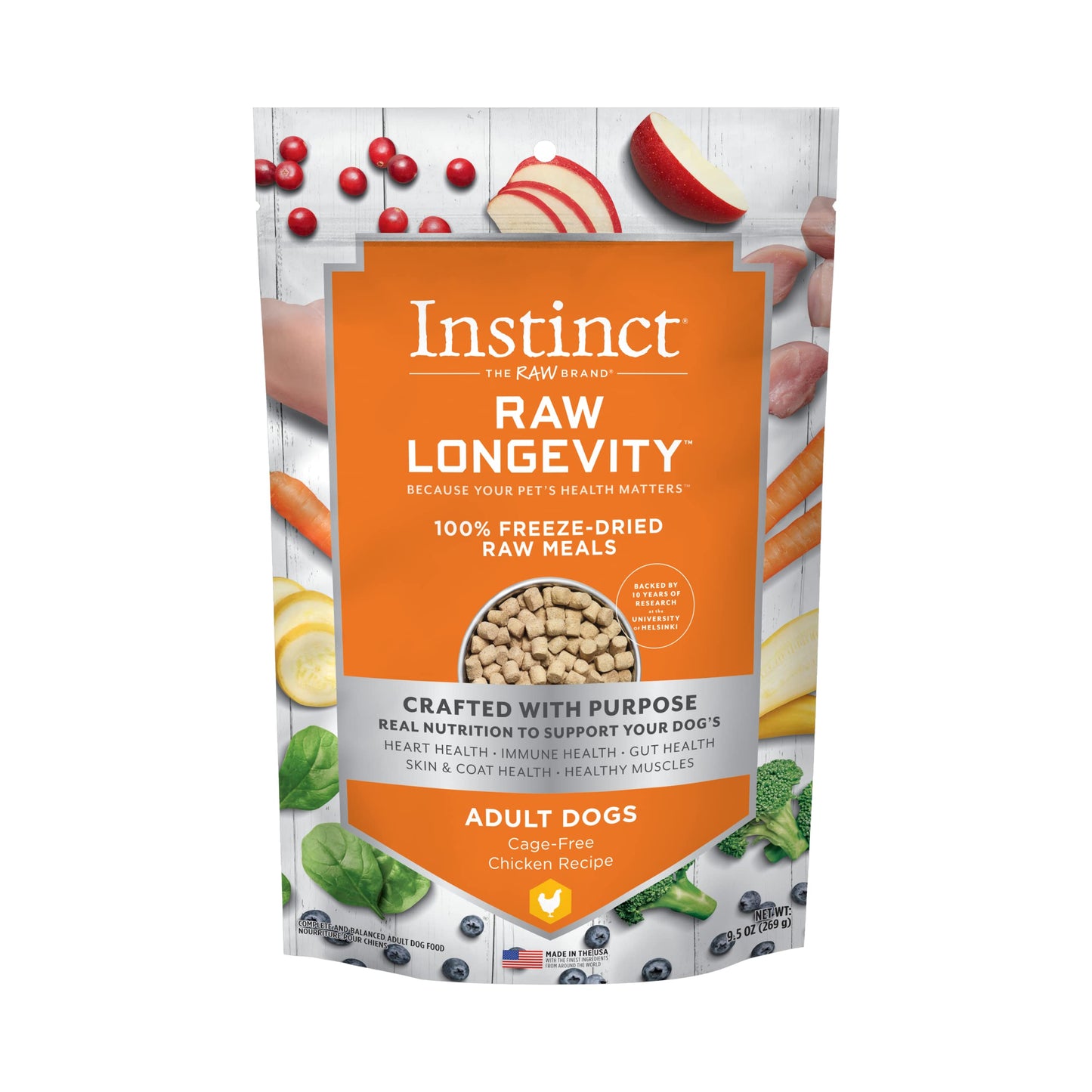 Nature's Variety NV Instinct Dog Longevity Freeze Dried Chicken, 9.5 Ounce