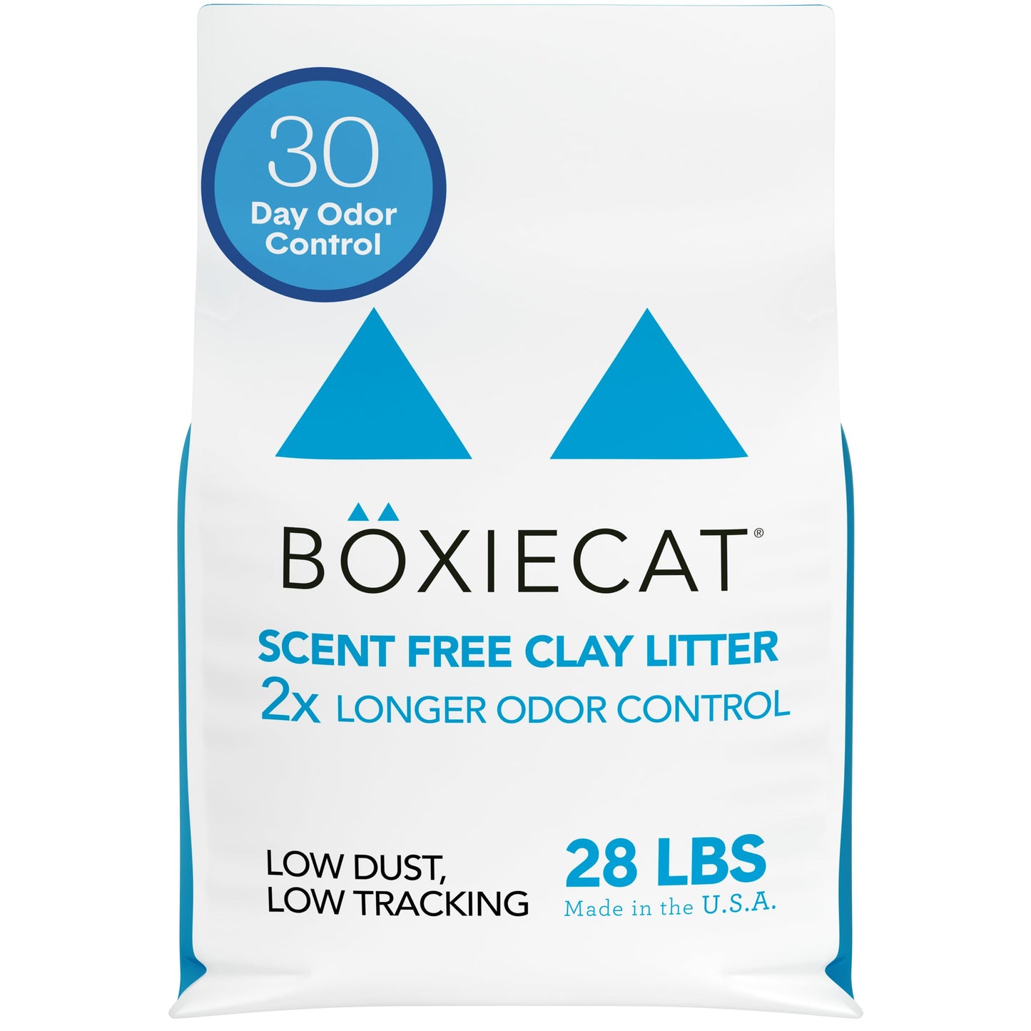 Boxie® Unscented 30 Day Natural Odor Control Cat Litter, 28lb Clumping Clay Kitty Litter