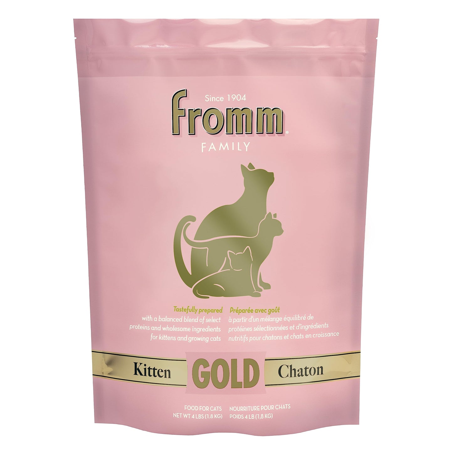 Fromm Kitten Gold Dry Cat Food - Premium Cat Food for Kittens & Pregnant or Nursing Cats - Chicken Recipe - 4 lb