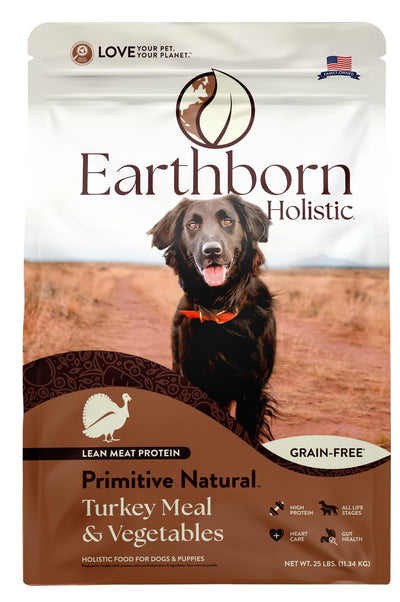 Earthborn Holistic Primitive Natural Grain Free Dry Dog Food, 25 lb