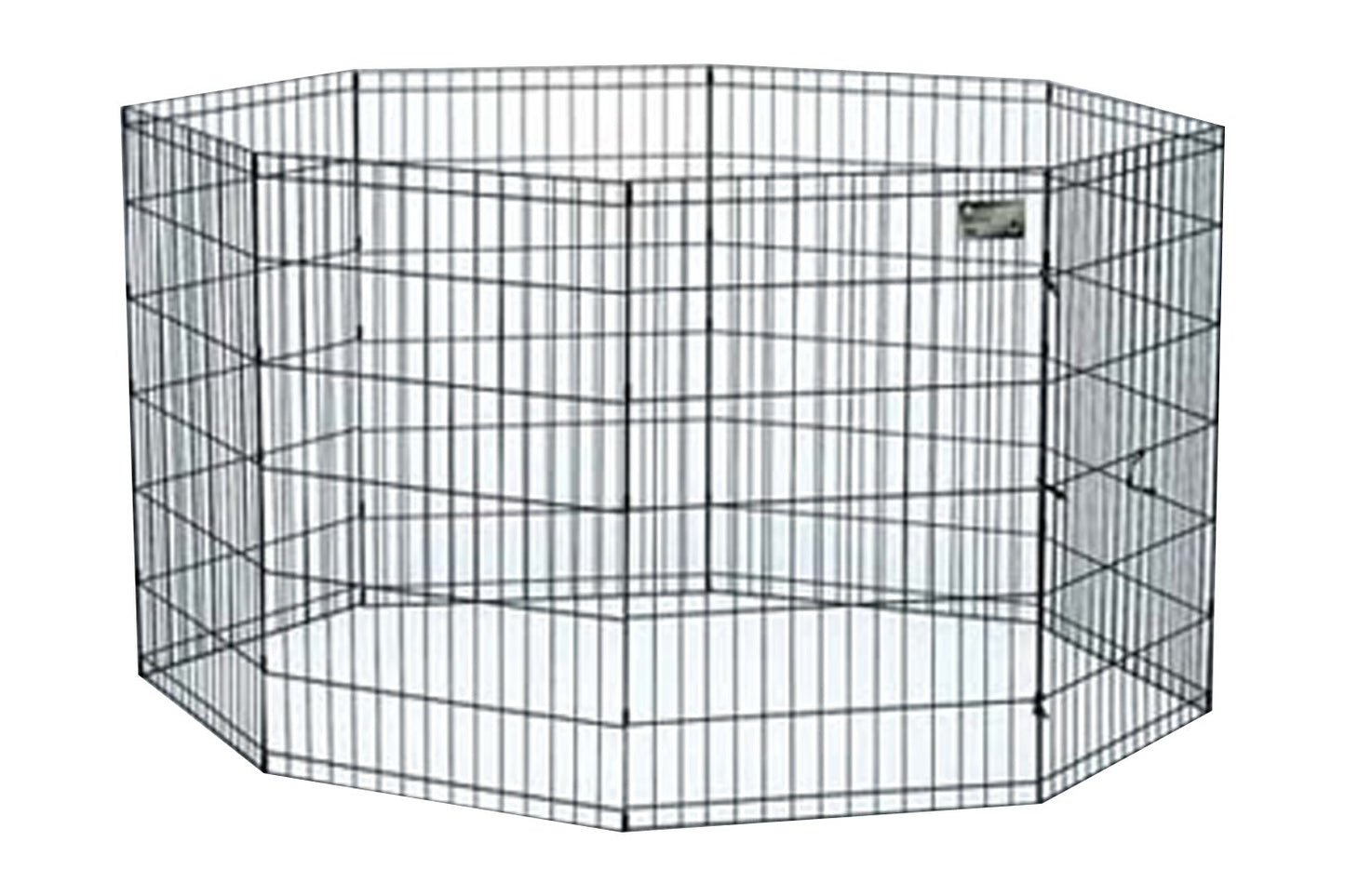 MidWest Homes for Pets Dog Exercise Pen & Playpen, 24"W x 36"H, No Door, Black