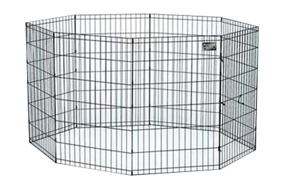 MidWest Homes for Pets Dog Exercise Pen & Playpen, 24"W x 36"H, No Door, Black