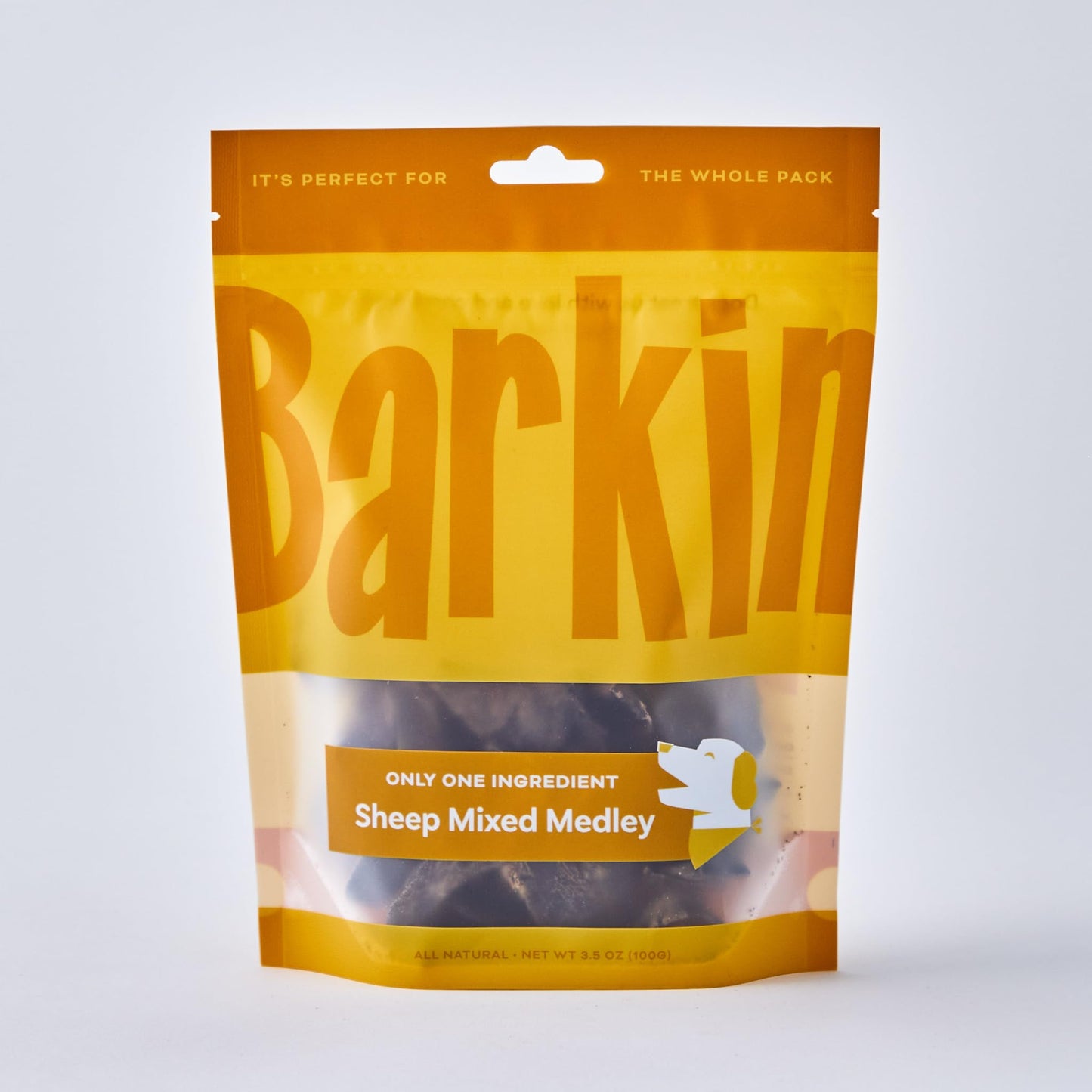 Barkin 100% Lamb Mixed Medley Single Ingredient Dog Treats, Hearts, Kidney, Lung, and Liver, All Natural, Free Range and Grass Fed Lamb, Air-Dried, 3.5oz.