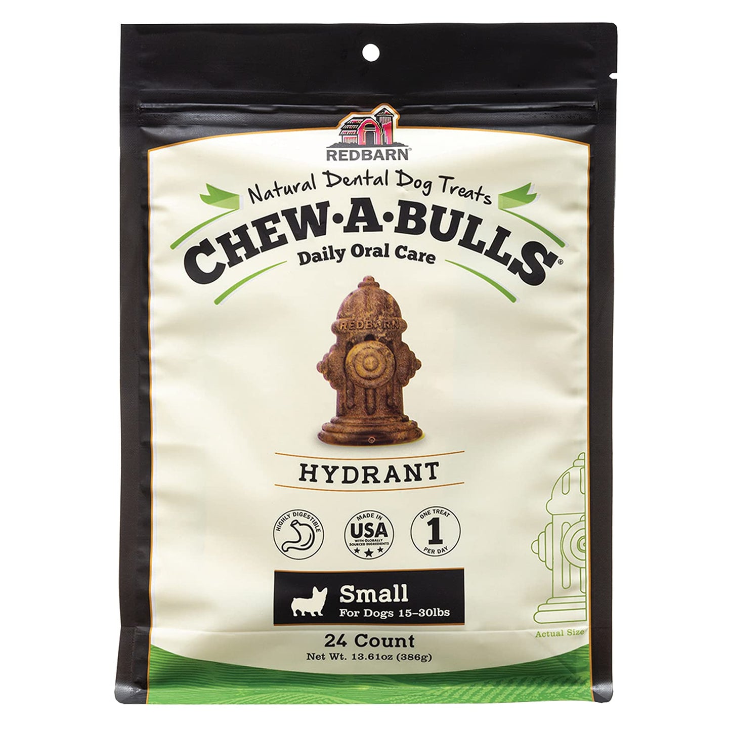 Redbarn Chew-A-Bulls (Size: Small | Shape: Hydrant | 24-Count (Pack of 1))