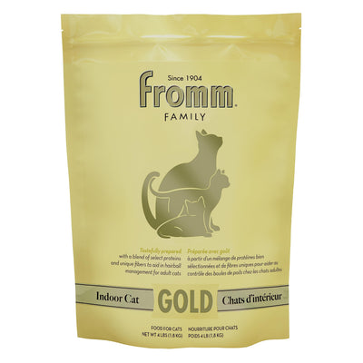 Fromm Indoor Cat Gold Dry Cat Food - Hairball Management Cat Food for Adult Cats - Chicken Recipe - 4 lb