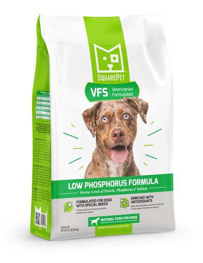 SquarePet VFS Low Phosphorus Formula Special Needs Dry Dog Food Made with Cage Free Turkey and Whole Eggs 4.4lb