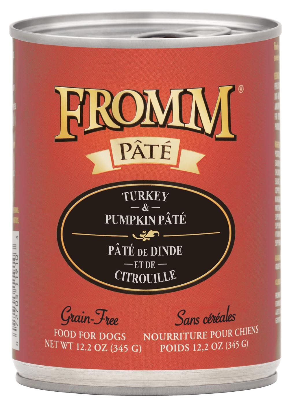 Fromm Turkey & Pumpkin Pate Dog Food - Premium Wet Dog Food - Turkey Recipe - 12.2 oz Can