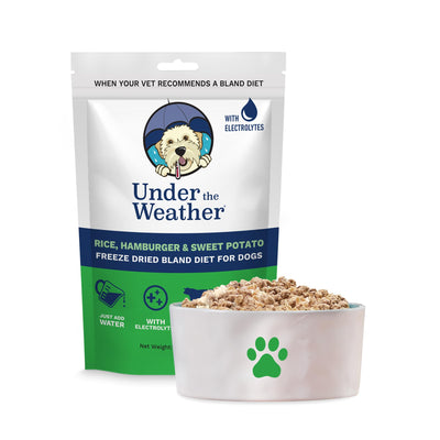 Under the Weather Easy to Digest Bland Diet for Sick Dogs - Always Be Ready - Contains Electrolytes - Gluten Free, All Natural, Freeze Dried 100% Human Grade Meats - Hamburger, Rice & Sweet Potato