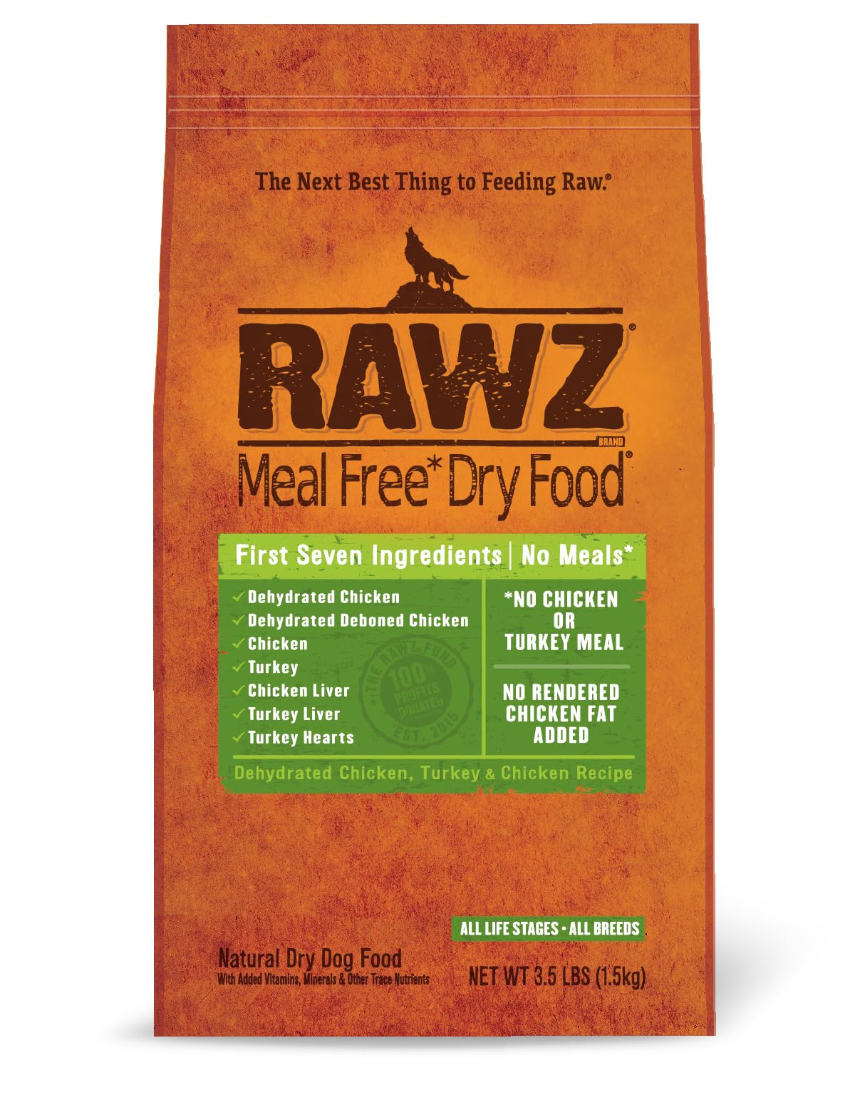 Rawz Meal Free Dry Dog Food (3.5 lb, Chicken & Turkey)