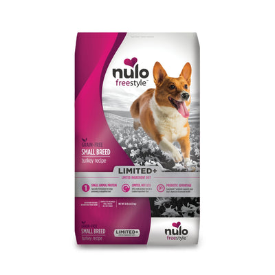 Nulo Small Breed Freestyle Limited Plus Grain Free Dry Dog Food: All Natural Limited Ingredient Diet for Digestive & Immune Health - Allergy Sensitive Non GMO (Turkey Recipe - 10 lb Bag) (51LZ10)