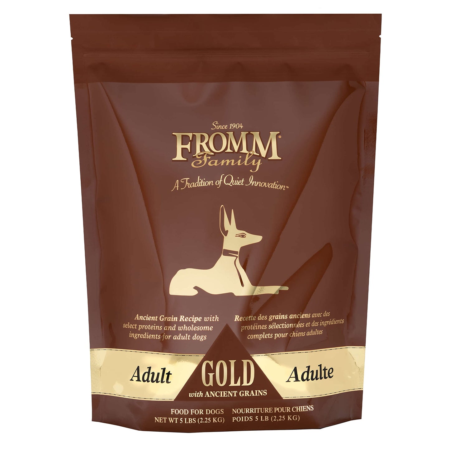 Fromm Adult Gold with Ancient Grains Dog Food - Premium Dry Dog Food - Chicken Recipe - 5 lb