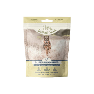 BADLANDS RANCH - Superfood Bite, Freeze-Dried Raw Dog Treats - Protein Rich, Train & Reward, Traceable Single Ingredient by Katherine Heigl (Chicken Breast)