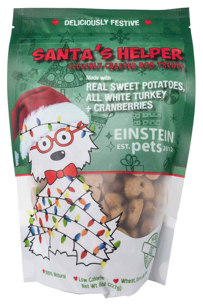 KingWholesale Einstein Pets Santa's Helper Holiday Dog Treats, All Natural, Made in USA 8 oz.