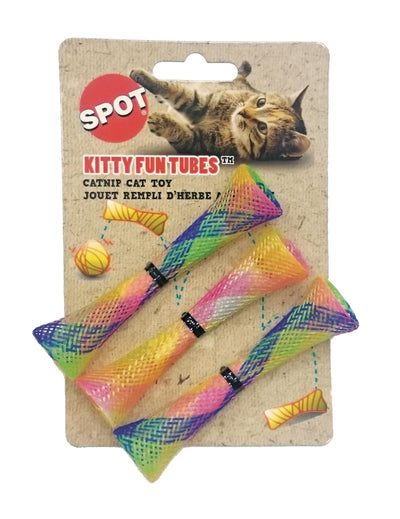 SPOT Ethical Pet Catnip Cat or Kitten Toy, Colorful Fun Tubes. Interactive Bouncy cat Toy, Assorted Color