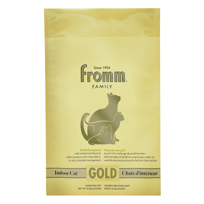 Fromm Indoor Cat Gold Dry Cat Food - Hairball Management Cat Food for Adult Cats - Chicken Recipe - 10 lb